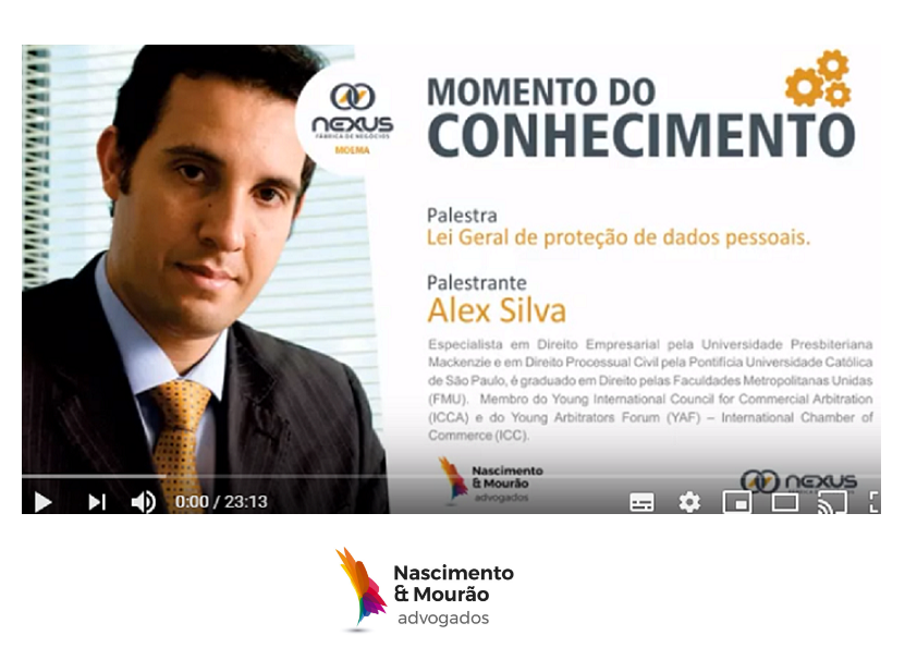 Palestra do sócio Alex Santos sobre Lei Geral de Proteção de Dados no Nexus Fabrica de Negócios