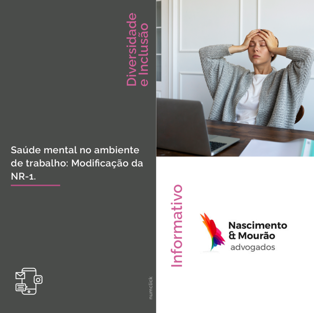 Saúde mental no ambiente de trabalho:  Modificação da  NR-1